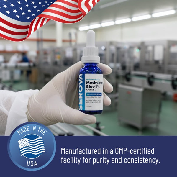 Methylene Blue + B12 for Men & Women ⚡️ | Focus, Energy & Brain Health by Serova Wellness